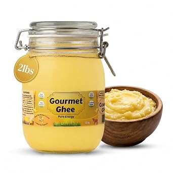 Premium Gourmet Ghee Dairy Free Butter Alternative for Cooking, Baking & Frying, High Heat Fat, Versatile Energy, Gut, and Immune Health Support 2 lb 32 oz
