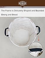 Vista 6 de HUNRUNG - Cesta de lavandería grande de tela de lona ligera, cesta de almacenamiento para juguetes/ropa sucia, plegable, impermeable