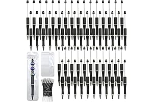 150-Piece Black Beadable Pens Bulk Kit