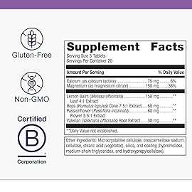 Metagenics MyoCalm Plus - Muscle Relaxation & Stress Support with Passionflower, Valerian, Lemon Balm, Magnesium & Calcium - Supports Sleep Quality - Non-GMO, Gluten-Free, Vegetarian - 60 Tablets