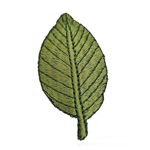 Miniatura 2 de Horquilla para el pelo con forma de hoja bordada, horquilla para niñas y hojas de pelo BW06 (2 unidades, verde)