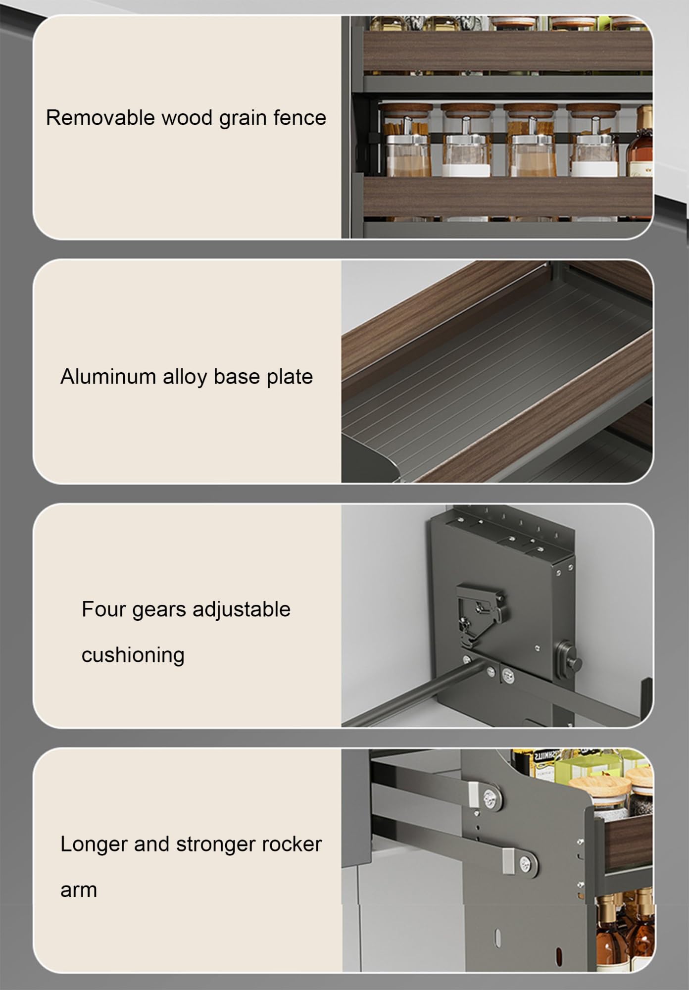 Scaffale a 2 ripiani per cucina, bar e caffetteria, con 4 pesi (61 x 26 x 53 cm) per soluzioni salvaspazio