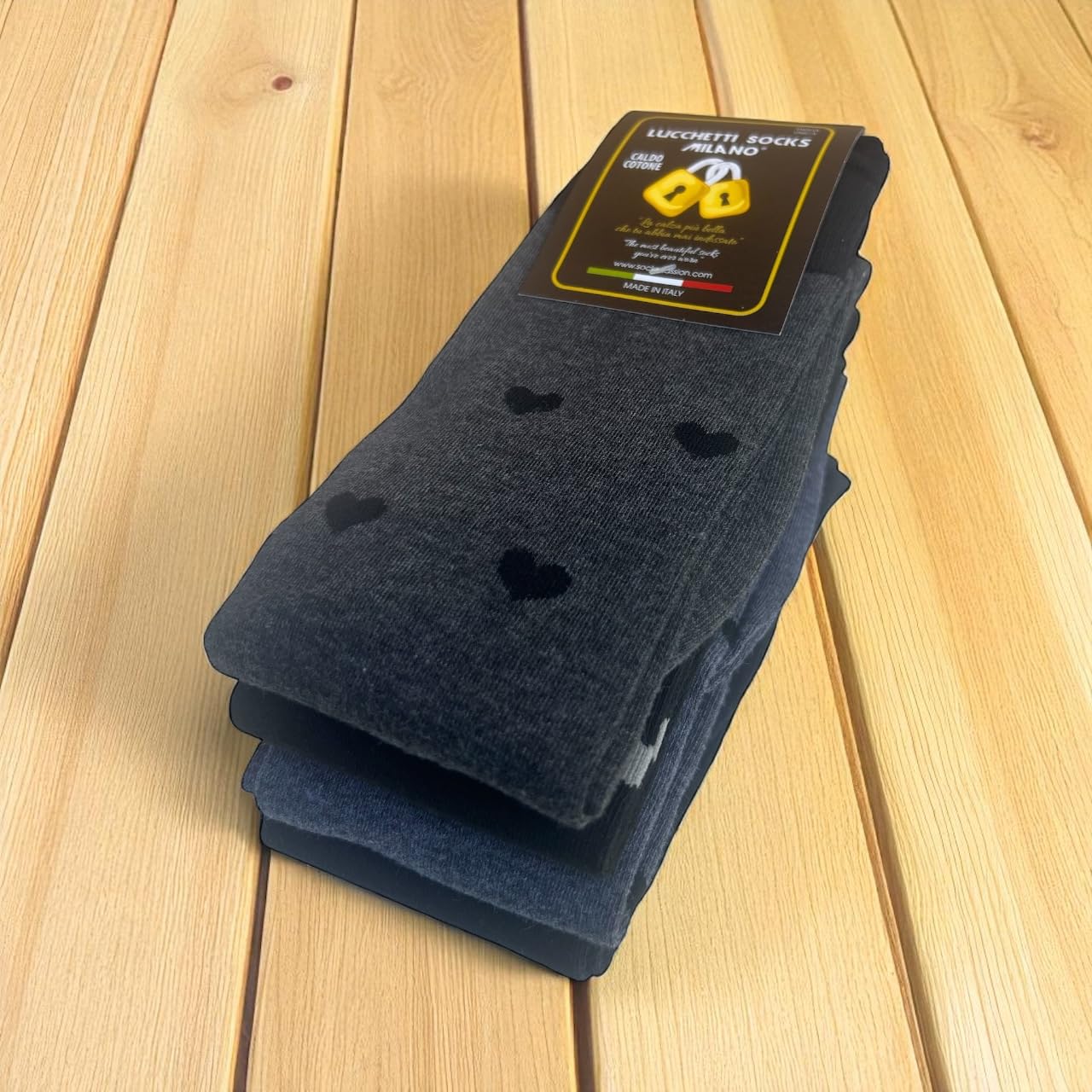 Lucchetti Socks Milano Calze Lunghe Donna Caldo Cotone, Termiche, Fantasia Colorata, Righe,Morbide e Traspiranti, Perfette per Inverno, Uso Quotidiano o Regalo,Confortevoli e Resistenti 4 Paia
