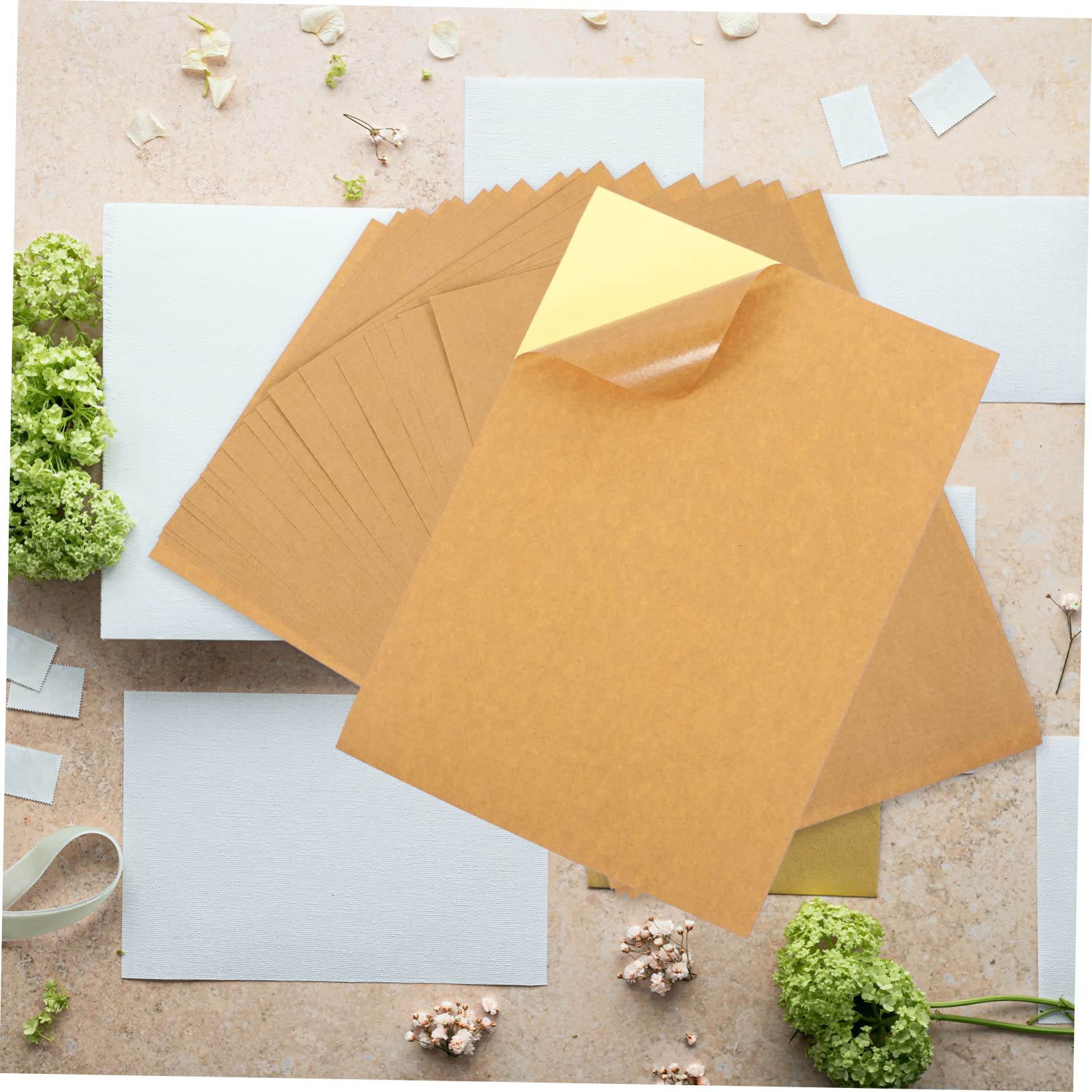 Uonlytech 100Fogli Carta Etichette Carta per Stampante Inchiostro Design e Facile Staccare Materiale Premium per Creazione Adesivi