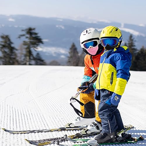 Miniatura 7 de Pasamontañas de forro polar para niños, máscara de esquí, calentador de cuello para niños y niñas, cubierta facial resistente al viento para clima