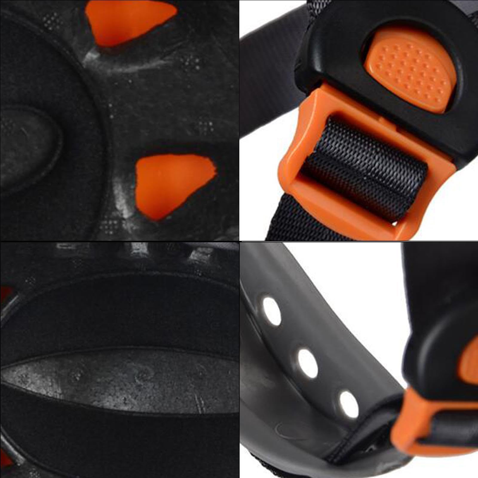 Casque d'escalade, Casque de Chantier pour Hommes, Femmes et Adultes, pour travaux arboricoles, Orange, Blanc, 26 x 20.5 cm