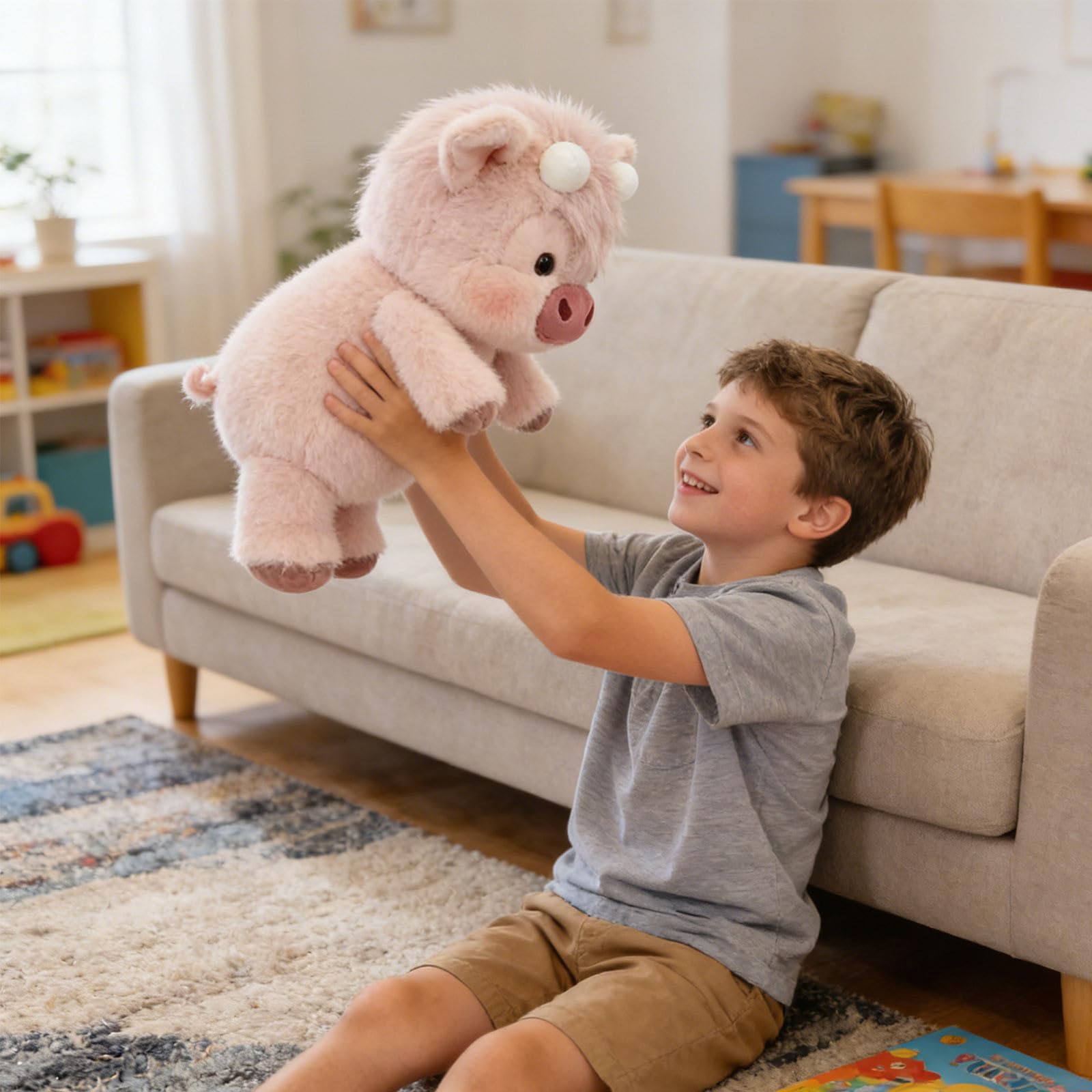 Highland Cow Soft Plush Toy – Adorable Furry Running Cow Stuffed Animal for Stress Relief and Emotional Support - 4