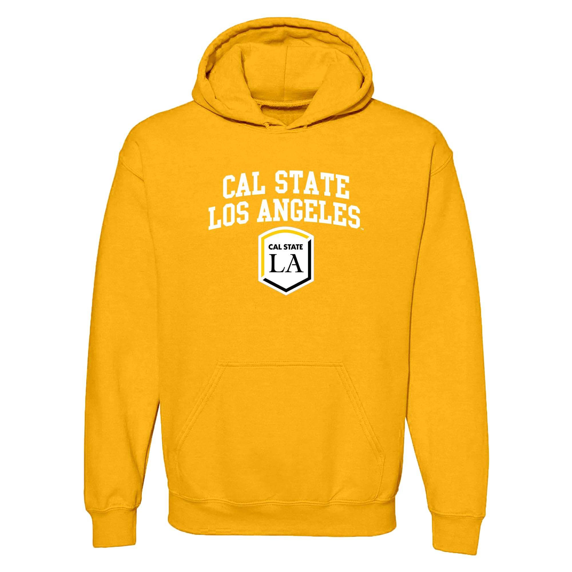 UGP Campus Apparel NCAA Officially licensed College - University Team Color Arch Logo Hoodie, California State University Los Angeles Golden Eagles Gold, Large โ image 1