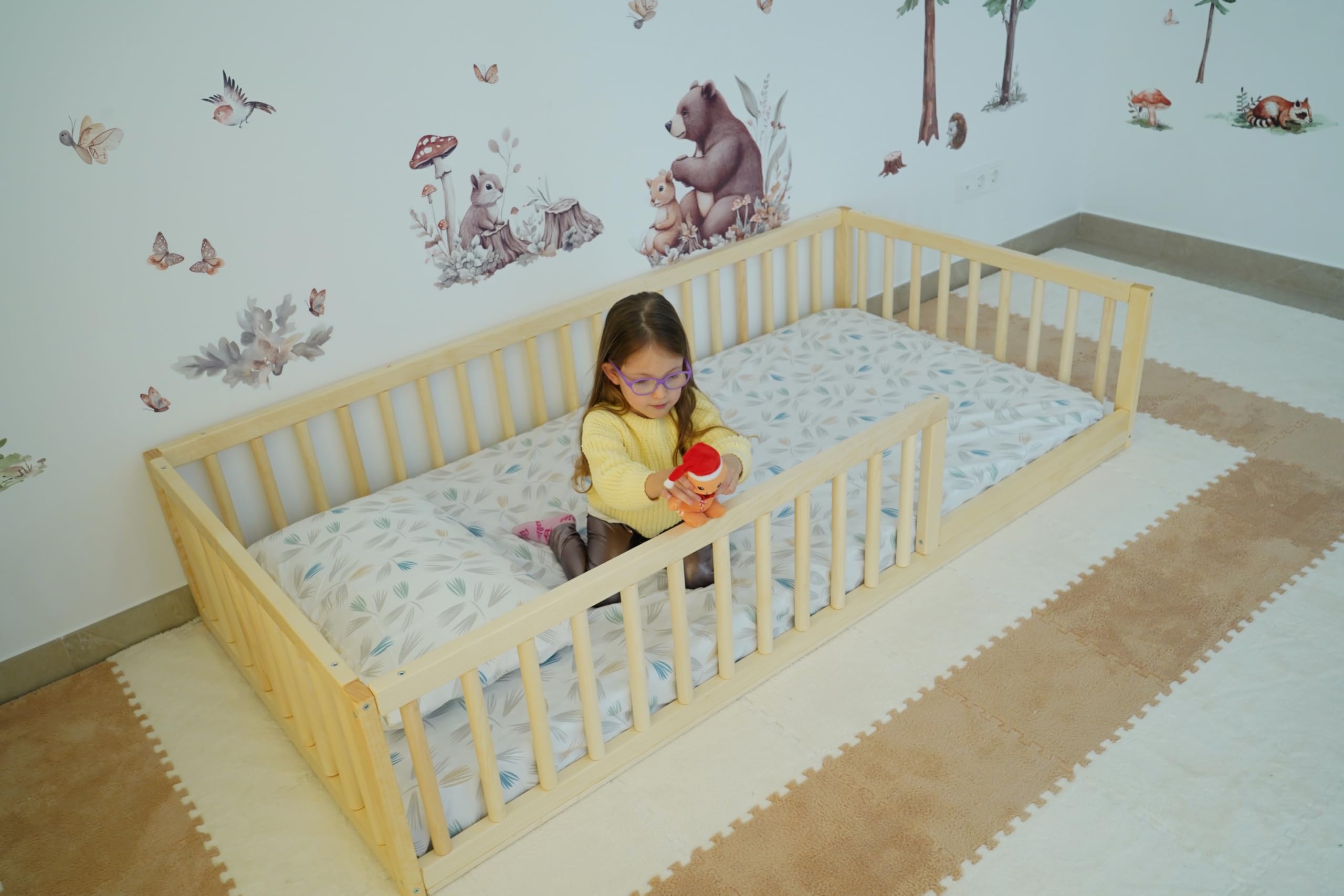 thumbnail: HomeForDreams Montessori Vloerbed - 190x90cm, Met Lattenbodem En Deur, Voor Peuters