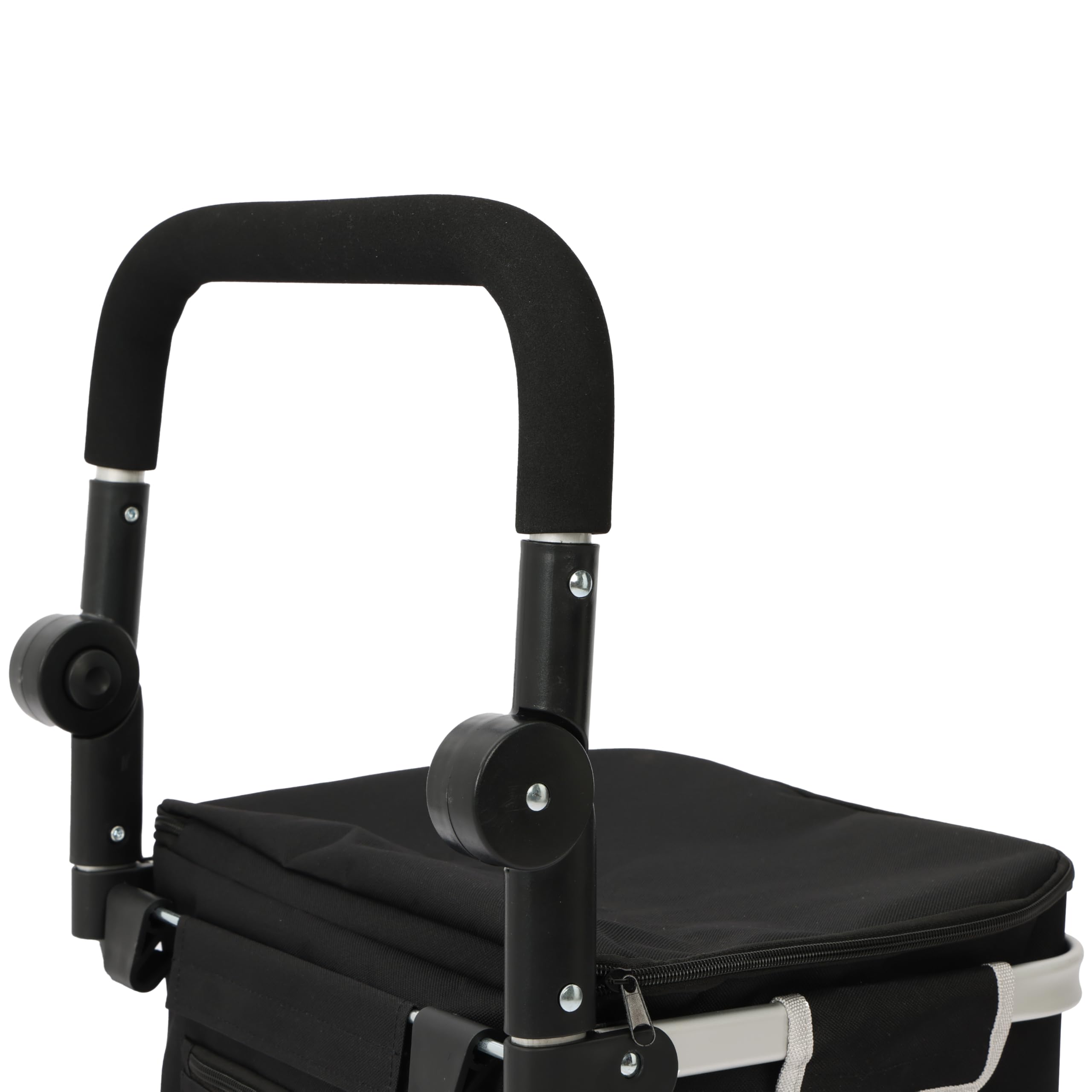 Sillar Trolley Spesa Pieghevole 56 L con Borsa Frigo 5 L – Carrello Porta Spesa Ruote/Carrello per la Spesa con Ruote, Carrellino Spesa 4 Ruote, Shopping Trolley 50 kg, Nero
