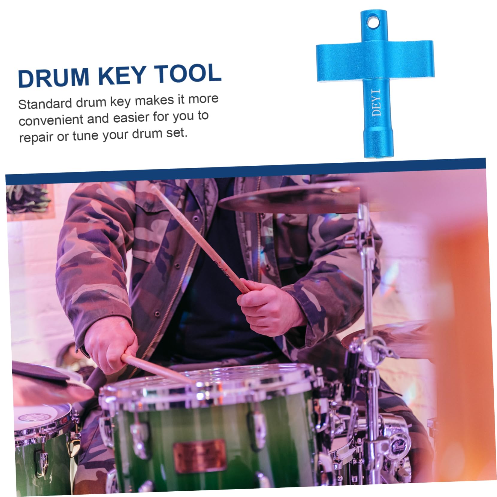 ifundom Drum Tuning Key Wrench Durable Percussion Instrument Tool for Drummers Repairers and Beginners Smooth Surface Wear Resistant Design for Various Drum