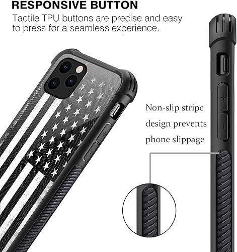 Miniatura 5 de CARLOCA Funda compatible con iPhone 13 Pro Max, diseño gráfico de identidad retro de la bandera estadounidense, a prueba de golpes, antiarañazos,