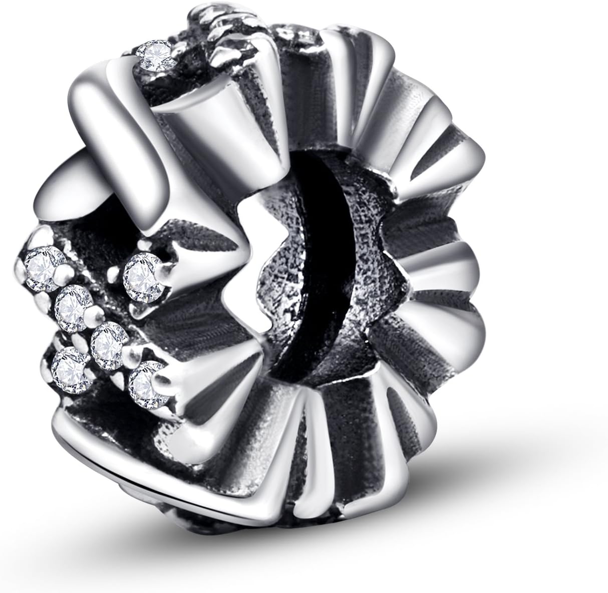 Christmas Gifts XOXO Hugs and Kisses Charms 925 Sterling Silver Spacers Stoppers For Bracelets Jewellery