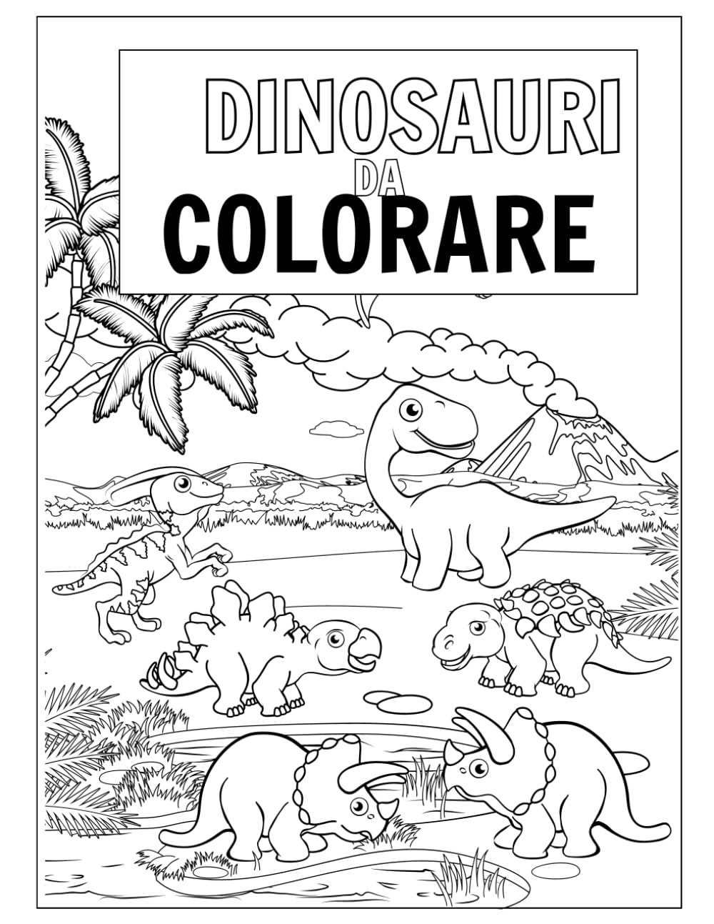 Libro Dei Dinosauri Da Colorare