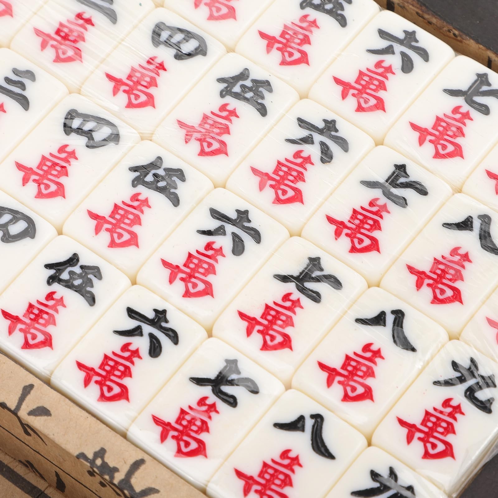 Abaodam Mahjong Spielset Nummer 20, 1 Satz, Acryl und Holz, Reisespiel | Kompakt für Unterwegs, für Partys und Zuhause, Inklusive Englischer Anleitung