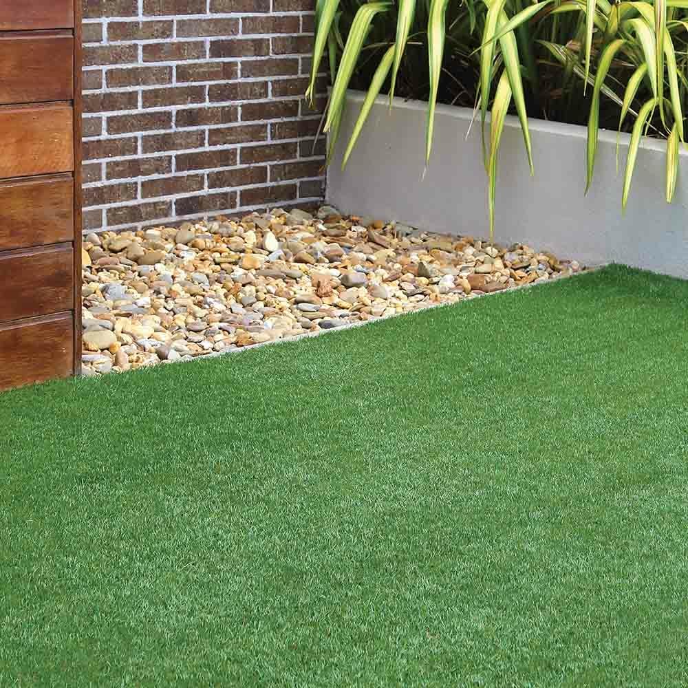 TERRE JARDIN - Gazon Synthétique, Rouleau 1 x 4 m - Gazon Artificiel, Réaliste, Hauteur Fibre 1 cm - Densité 2200 Dtex - Trame en Latex Noir - Faux Gazon Exterieur, pour Balcon, Terrasse, Jardin