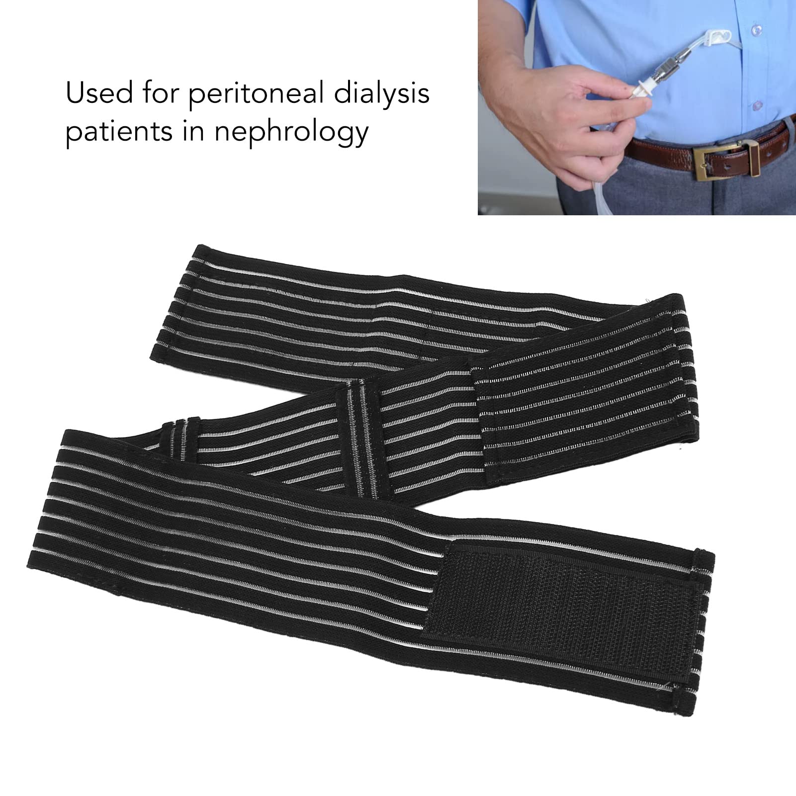 Ceinture de Cathéter de Dialyse Péritonéale, Stabilisation Respirante Dialyse Péritonéale Ceinture de Cathéter de Dialyse éritonéale Accessoires de Cathéter de Dialyse Péritonéale (L)