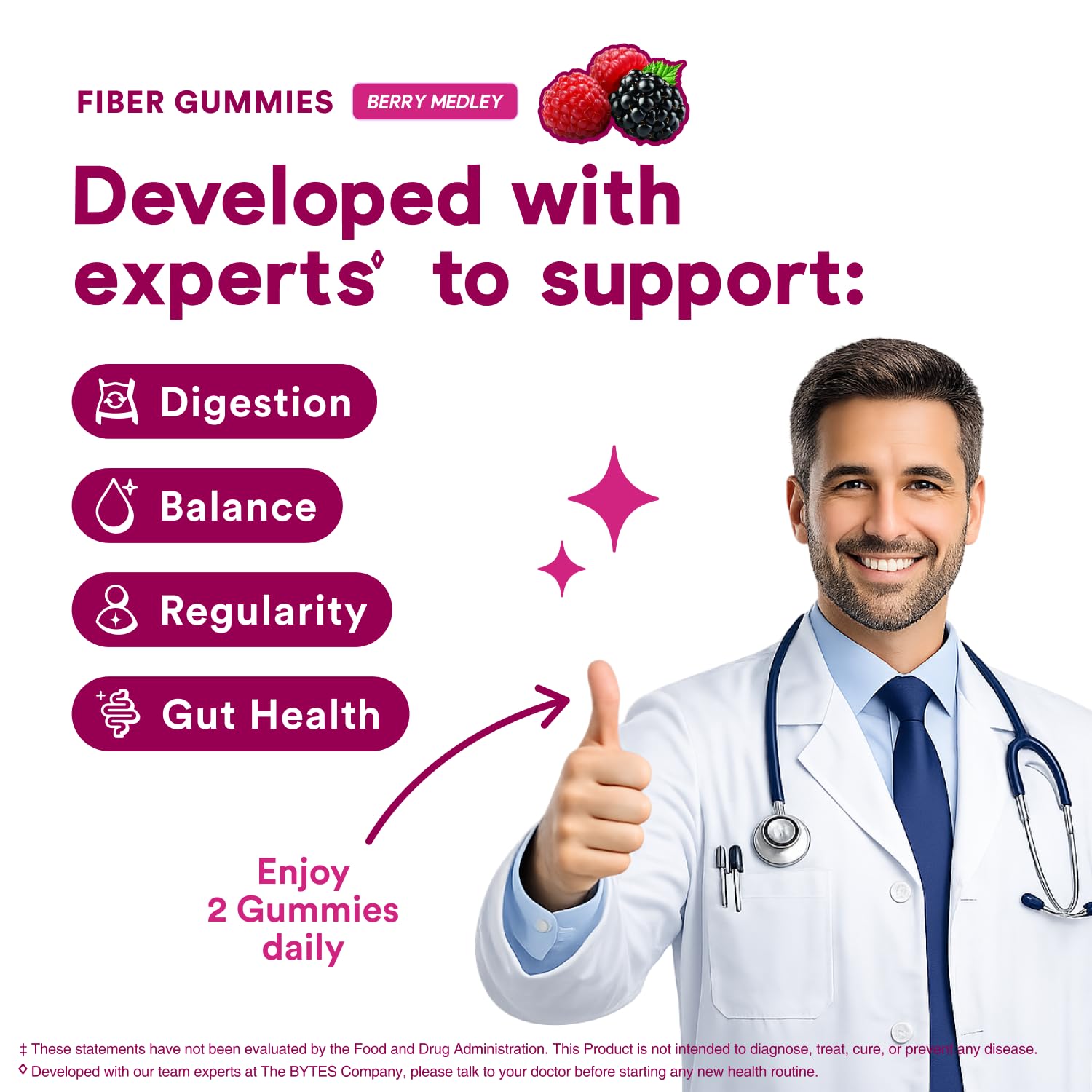 Fiber Bytes 3.5g Daily Fiber Gummies GLP-1 Support & Digestion - 60ct — Amazon image 4
