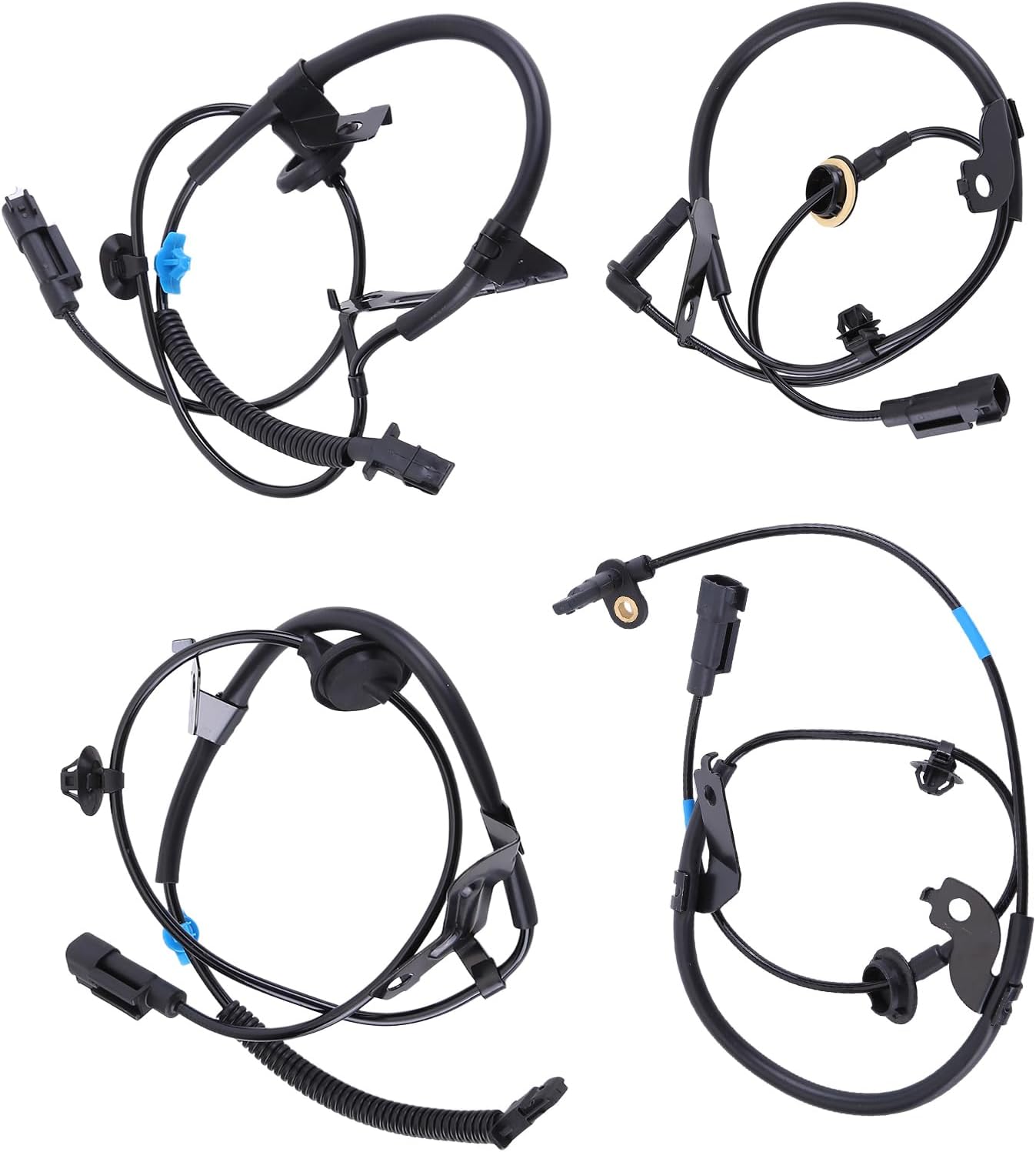 4PCS Front & Rear Left & Right ABS Speed Sensor Compatible with 08-17 for Mitsubishi Lancer Outlander 11-17 for Mitsubishi Outlander Sport RVR 4WD Replace 5105064AA 5105065AA 4670A031 4670A032