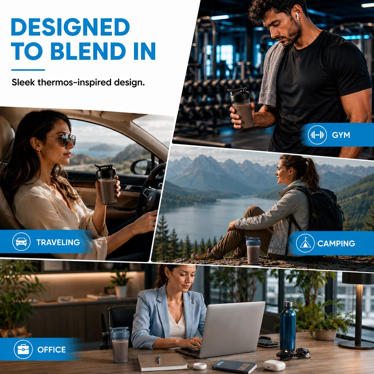 Travel-Friendly Small Shaker Bottle for Protein Shakes, Supplements: 2-Pack — Amazon image 9