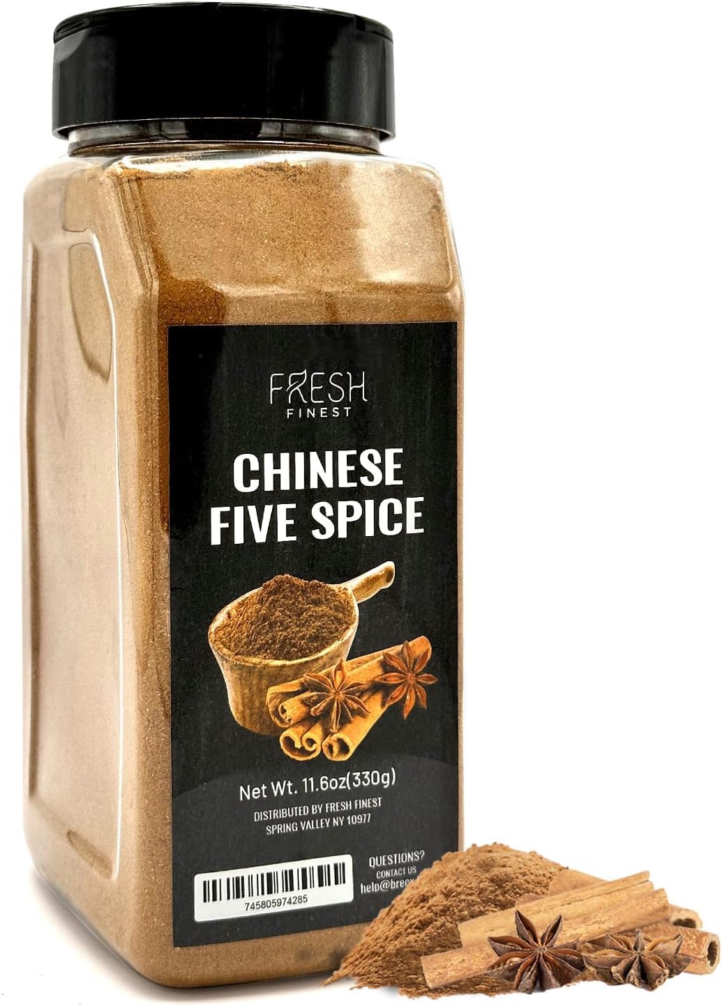 Fresh Finest Chinese Five Spice Powder - 11.6oz (330G) - Authentic Blend for Culinary Delight, Packed in Premium Container