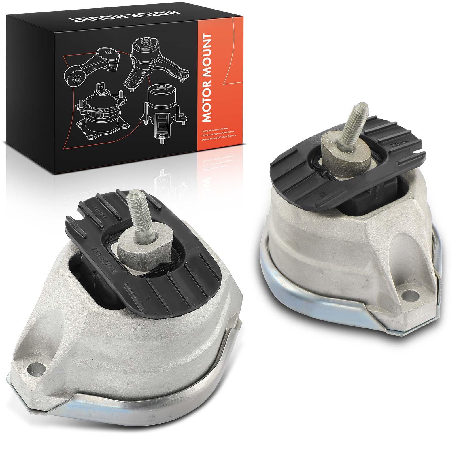 Frankberg 2 cojinetes de soporte de motor delantero derecho e izquierdo | Compatible con: Serie 6 Convertible E64, Serie 6 E63, Serie 5 E60, Serie 5 Touring E61