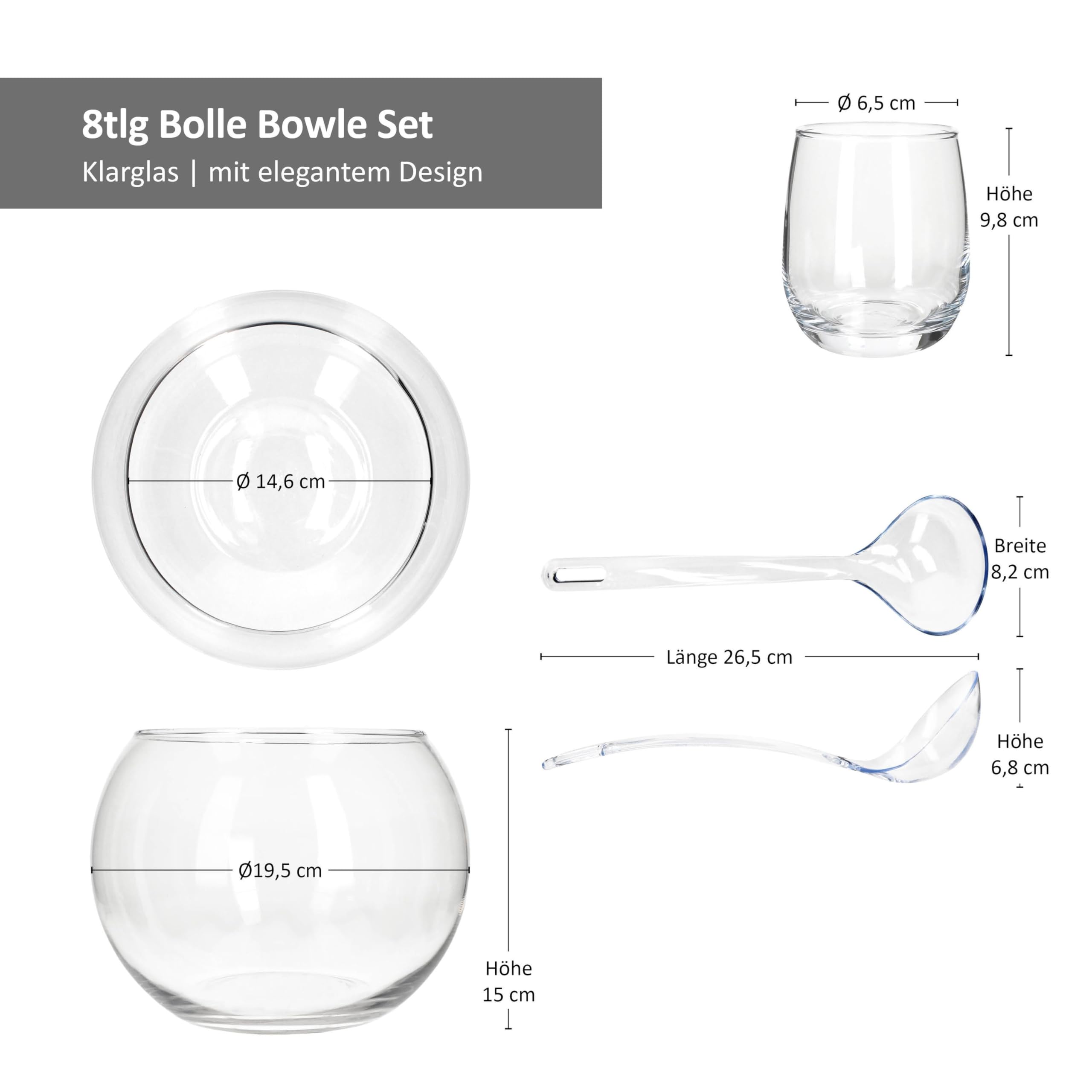 MamboCat Bolle Bowle Set de 8 pièces