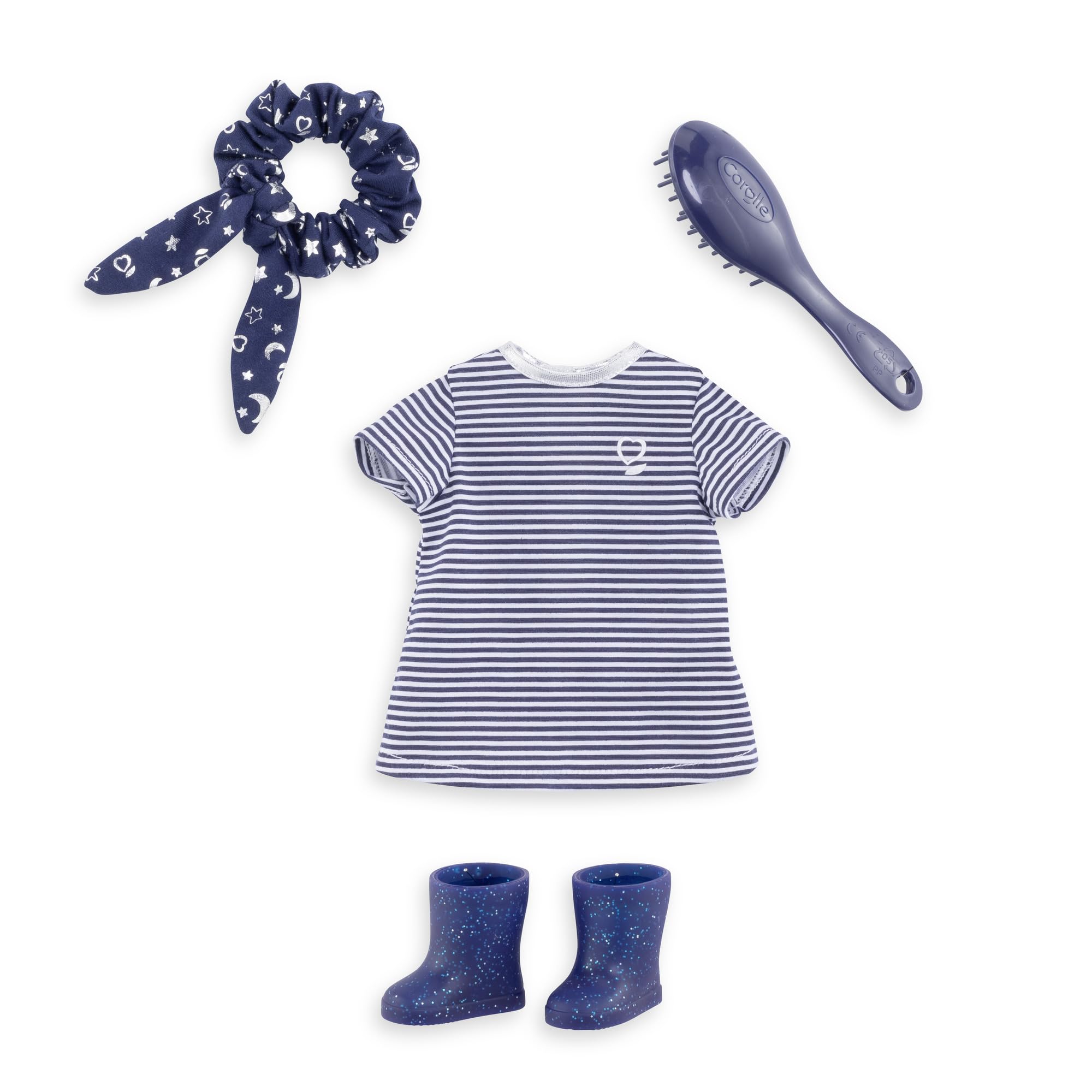 Corolle Outfit Set, 5 Teile, für alle 36cm Ma Ankleidepuppen, Haarband passt auch Kindern, ab 4 Jahre