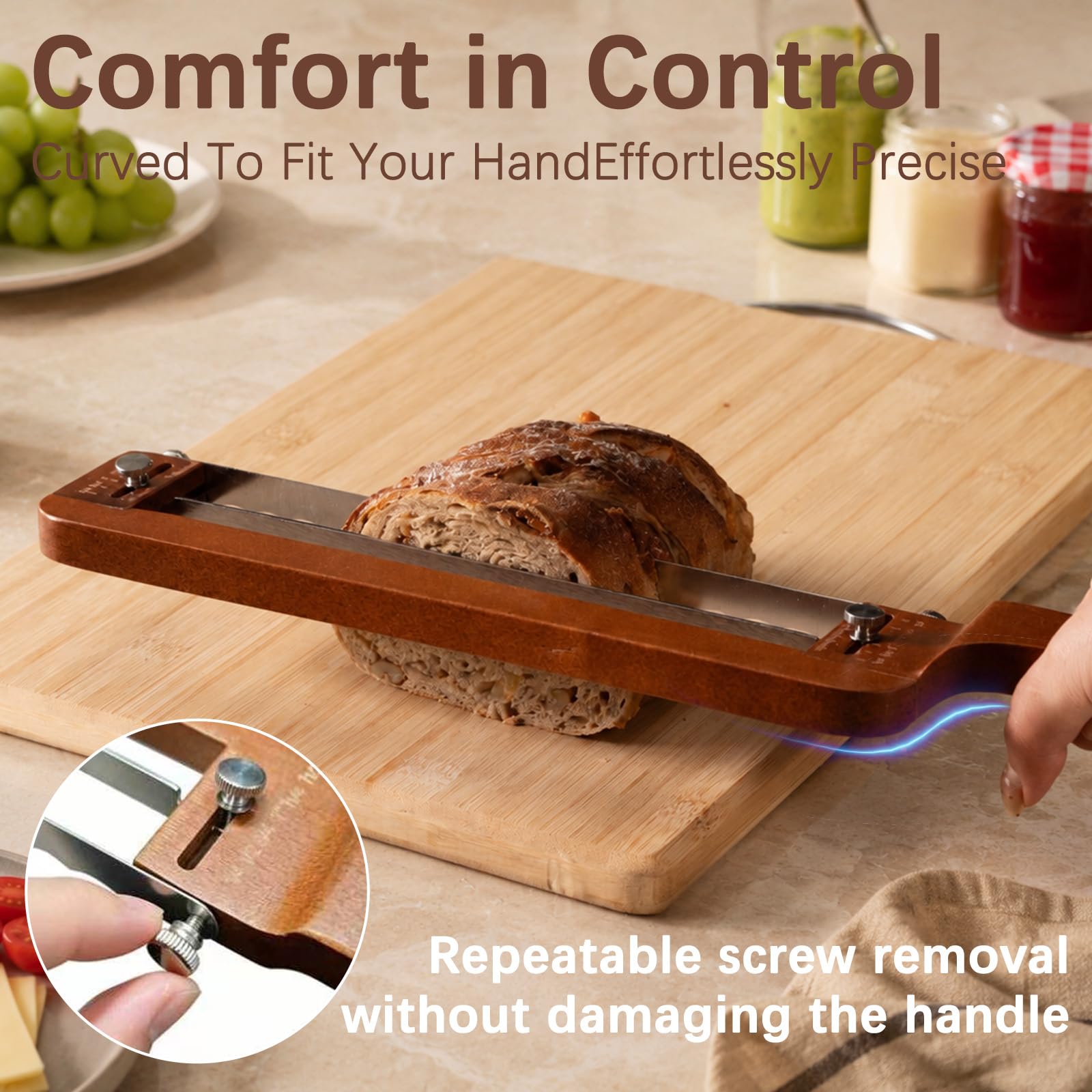 Adjustable Bread Knife - Slice Sourdough Perfectly -3