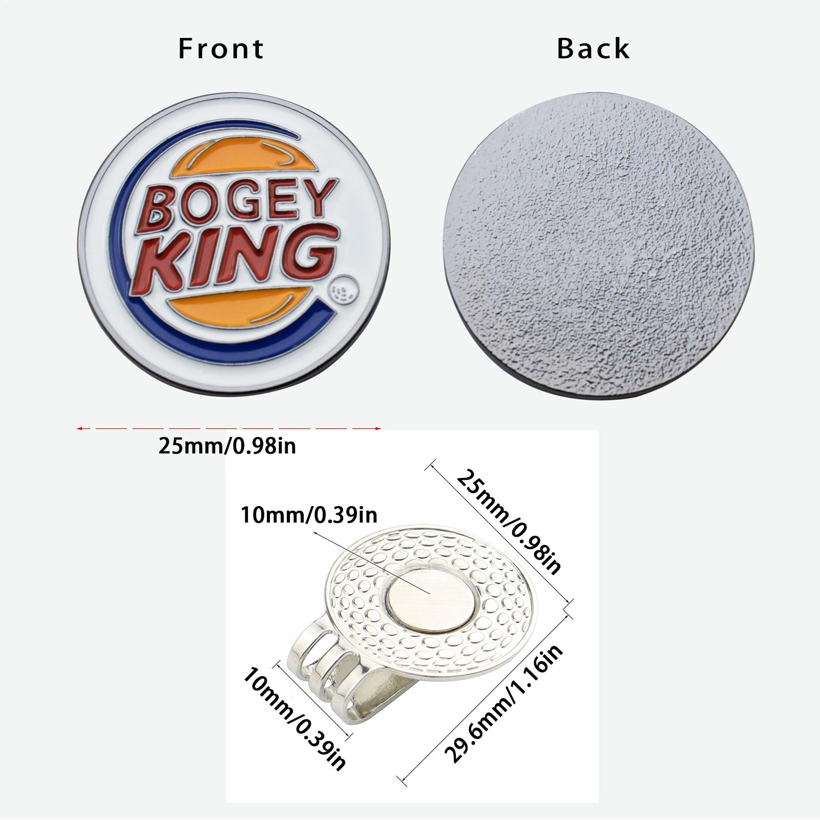 Golf Ball Marker - Clip per cappello, per palloni da golf, per esterni, interni, principianti, donne, uomini e competizioni
