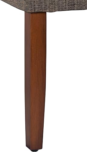 Miniatura 6 de HomePop Parsons - Silla de comedor clásica, paquete individual, textil, marrón cruzado