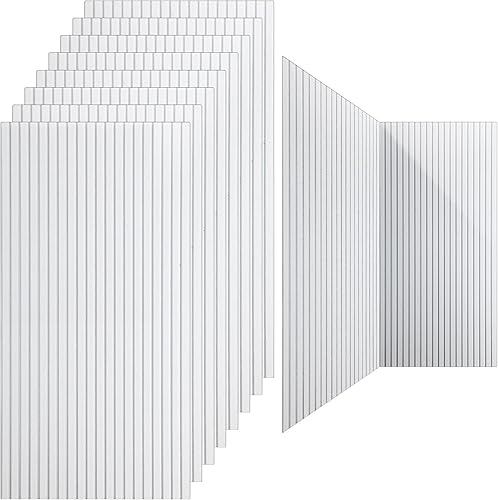 Miniatura 9 de Woanger Paquete de 10 paneles acústicos de color gris claro de 47 x 24 pulgadas, panel de techo acústico autoadhesivo, panel decorativo de pared de