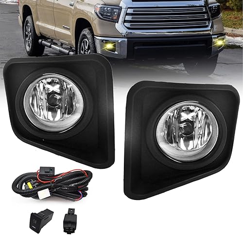 Luces antiniebla para parachoques de conducción para Toyota Tundra 2014-2021 con bombillas halógenas H11 12V 55W e interruptor y kit de cableado