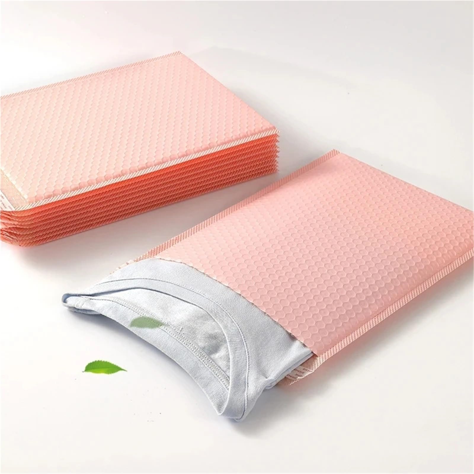 100 Uds. Suministros for pequeñas empresas, bolsas de embalaje burbujas rosadas for empaquetar productos, paquete entrega, sobre envío para Cosméticos(Pink,13 * 18cm)