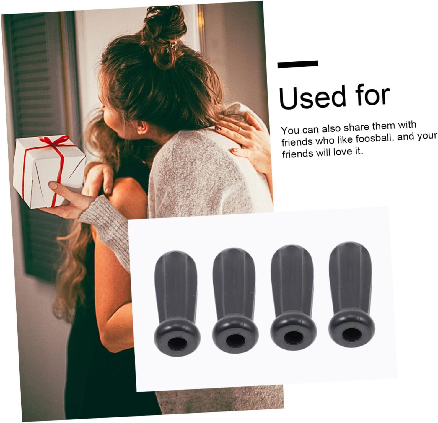 8pcs Replacement Handles for Foosball Tables Octagonal Grip Plastic Accessories