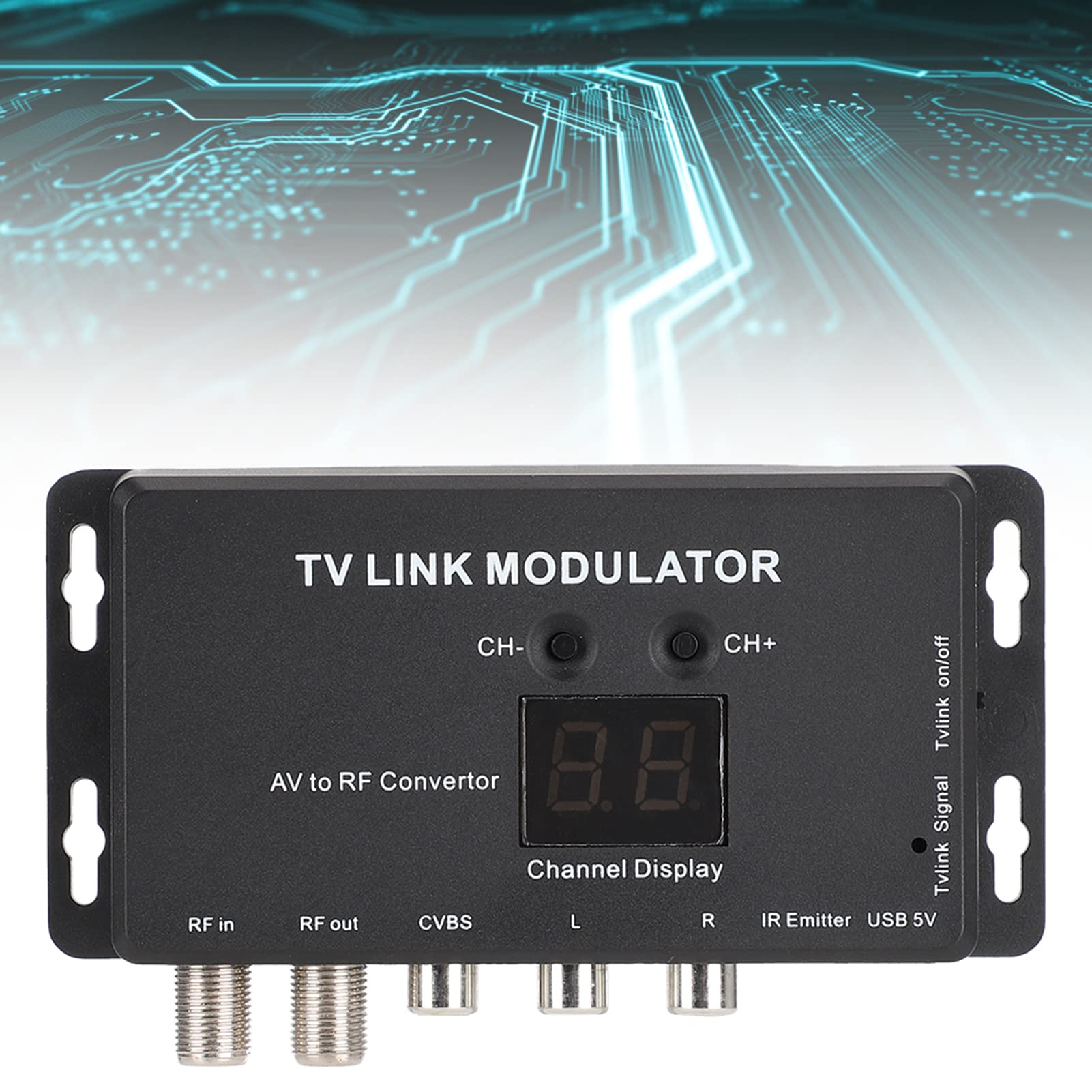 UHF Modulateur TV Convertisseur AV vers RF avec Extension IR 1W USB5V