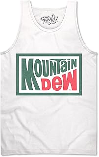 Men's Faded Mountain Dew Tank Top - Retro MTN Dew Soda Tank Shirt
