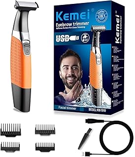 Electric Razor, Beard Trimmer Men, Waterproof Beard Grooming,Cordless USB Rechargeable Body Groomer and Hair Remover for Eyebrow, Beard Facial& Body Hair for Men and Women