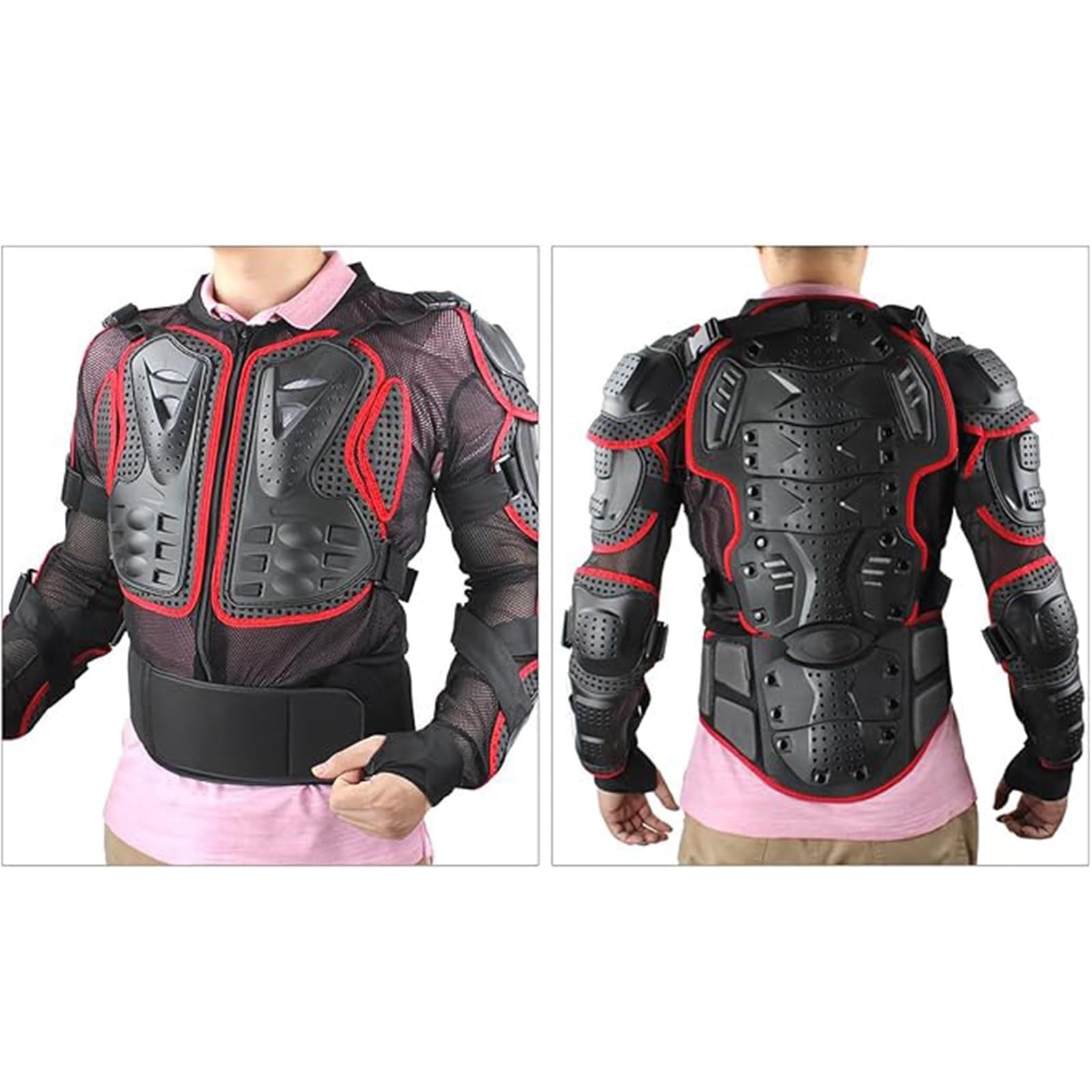 Blouson de Moto avec Protection Intégrale pour le Haut du Corps, Idéal pour le Motocross et la Compétition, Protection Thoracique et Dorsale