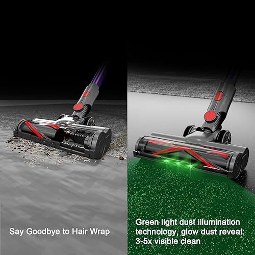 Miniatura 5 de Aspiradora inalámbrica, 550 W, 48 kPa, 60 minutos de tiempo de funcionamiento, aspiradora para el hogar, aspiradora de palo con pantalla