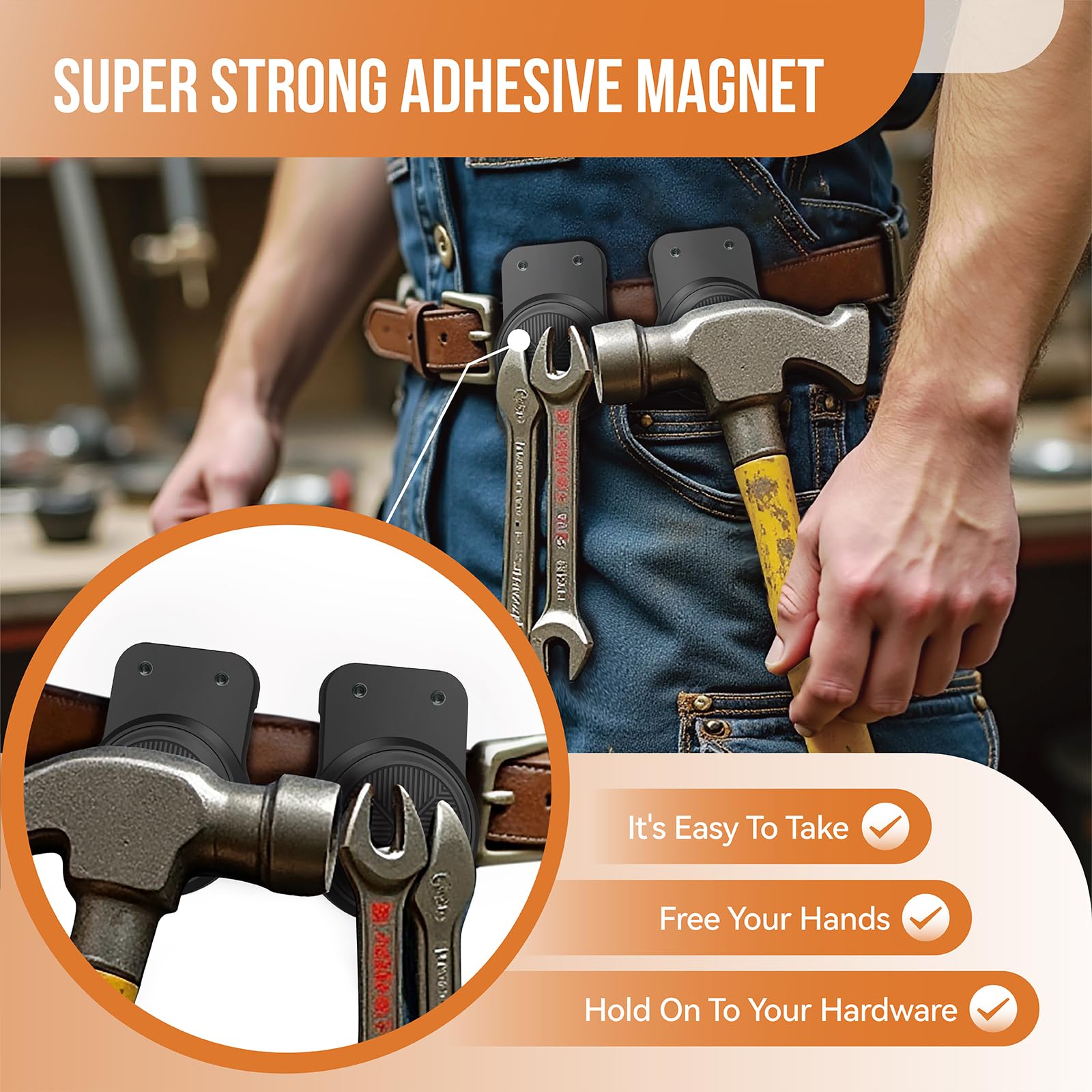 Magnetic Tool Holder - Strong Belt Clip -4