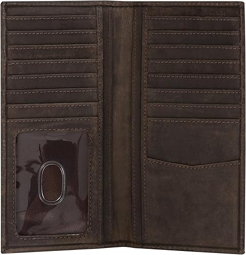 Miniatura 5 de ELIZO Long Wallets for Men REAL Leather Rodeo Wallet Thin Wallet Slim Wallet RFID Blocking Credit Card Holder Wallet - Whiskey