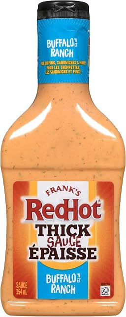 Frank's RedHot Buffalo 'n Ranch Thick Sauce, For Dipping, Sandwiches, and More, 354 mL