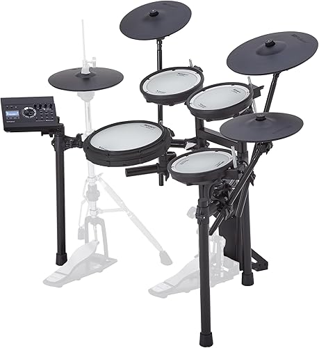 Roland TD-17KVX2 V-Drums | Kit de batería electrónica silencioso de 5 piezas con 2 choques, paseo y Hi-Hat montado en soporte acústico