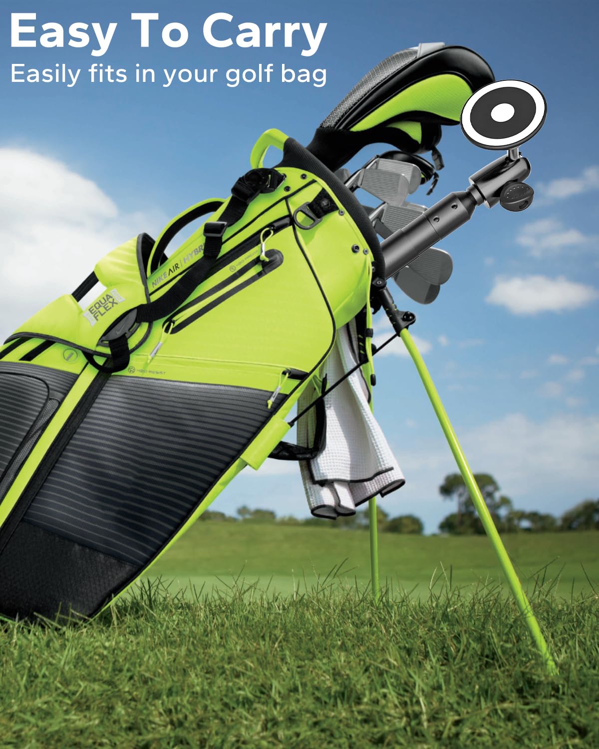 GDZN Golf Einbeinstativ Selfie Stick, Golf Schwung Magnetisch Handy Halterung mit 57" Metallstange für Schwungaufzeichnung, Putten, Golftrainingshilfe, Stativ für iPhone 16 15 14 13 Kompatibel Magsafe