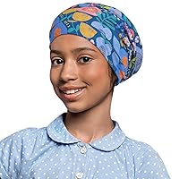 Vista 19 de Alnorm Gorro de dormir rizado para niña, gorro de satén con banda elástica cómoda ajustable para adolescentes, niños grandes, niños