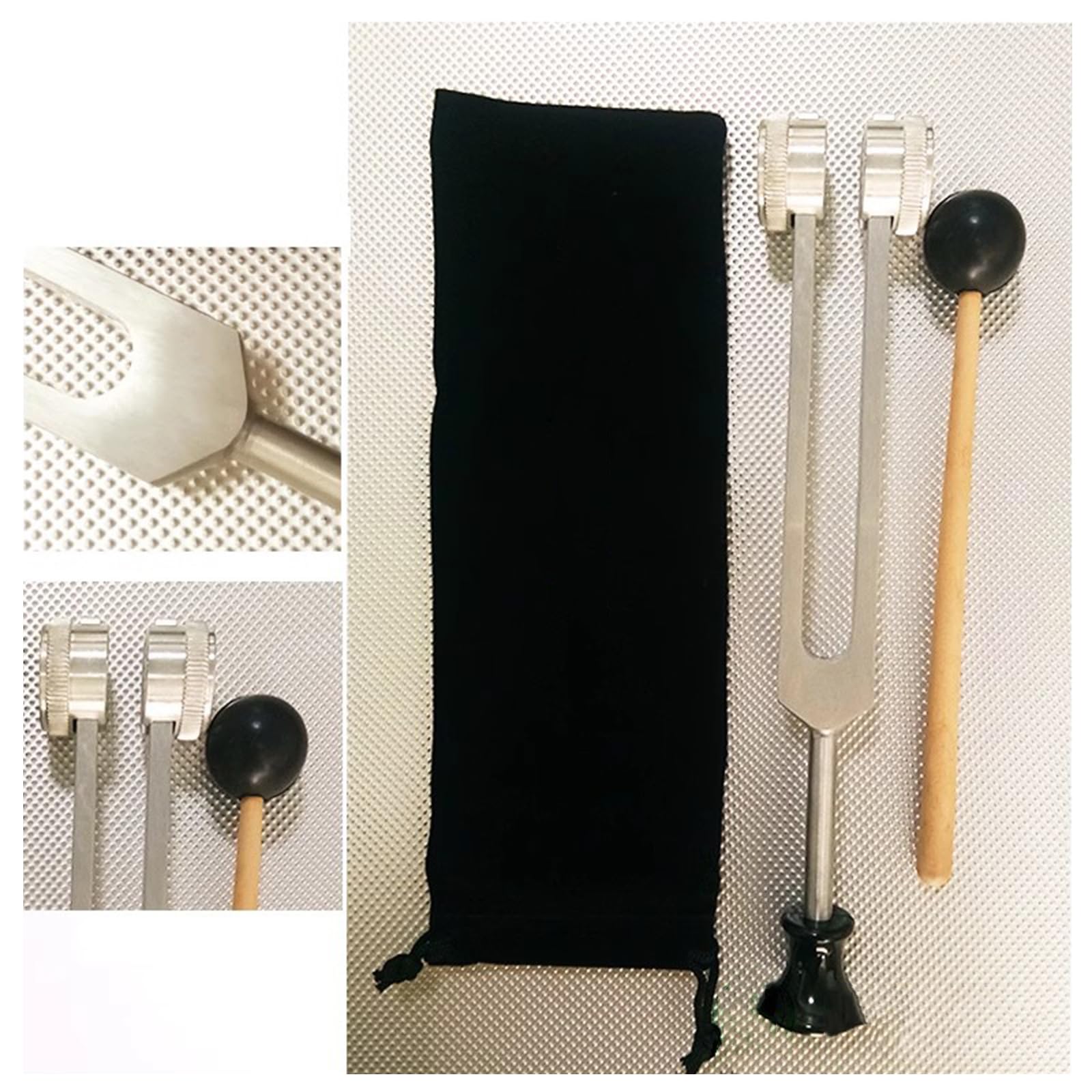 Zestaw kamertonów leczniczych, zestaw kamertonów leczniczych, instrument do uzdrawiania dźwiękiem 32 Hz/64 Hz/128 Hz, z aktywatorem krążka hokejowego, do terapii dźwiękiem(32HZ/64HZ/128HZ)