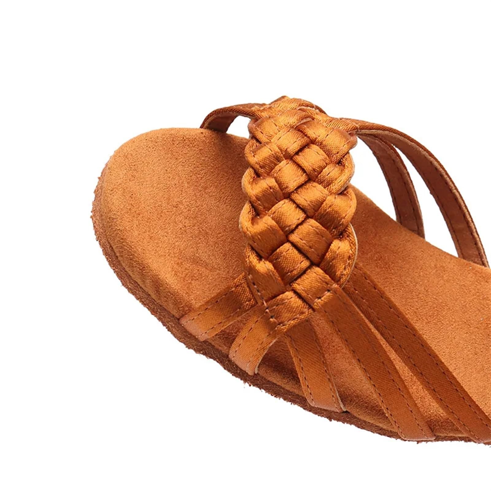 Scarpe da Ballo Latino Scarpe da Ballo for Bambini Sandali for Ragazze Bambini Sala Tango Salsa Ballo Latino con Tacco Basso for for(White,35)