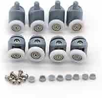 Set 8 Rotelle Per Porta Doccia - Ricambio Per Box Doccia, Diametro 25 Mm - Foto 3