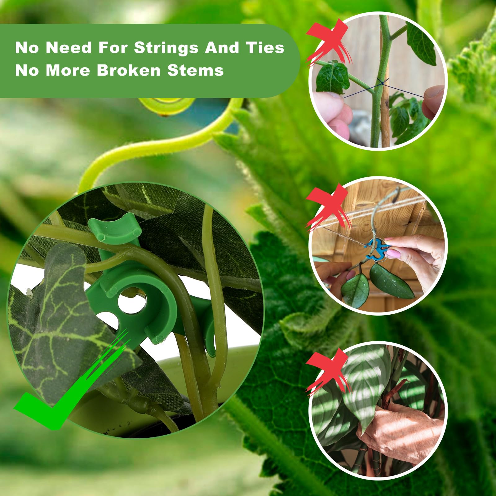 40 Clip Per Piante - Supporto Per Steli Con Angolo 90° - Rosse E Verdi Per Allenamento LST - Foto 4